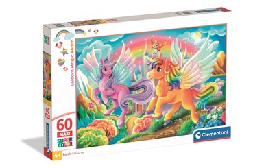 CLEM. PUZZLE 60 el. maxi jednorożce