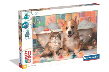 CLEM. PUZZLE 60 EL. MAXI pies i kot w kąpieli