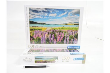 *CLEM. PUZZLE 1500 EL HQ  Lupins at Lake Tekapo