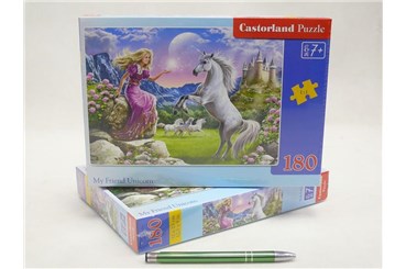 CAS. PUZZLE 180 el. Mój przyjaciel jednorożec