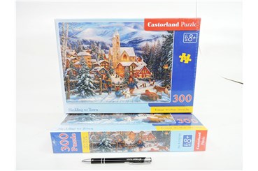 *CAS. PUZZLE 300 el. Świąteczna jazda na sankach