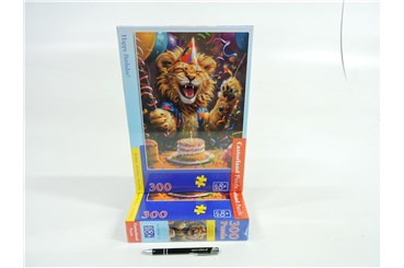 CAS. PUZZLE 300 el. Urodziny lew z tortem