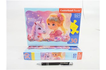 *CAS. PUZZLE 30 el. Księżniczka z Jednorożcem
