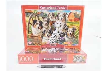 *CAS. PUZZLE 1000 el., Szczęśliwe psy na wsi