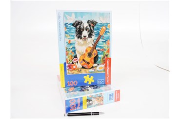 CAS. PUZZLE 100 el. Collie, Gitara i morze