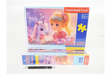 CAS. PUZZLE 100 el. Księżniczka z jednorożcem