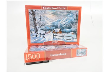 *CAS. PUZZLE 1500 el. Zimowy dom w górach