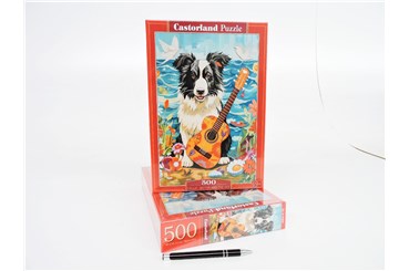 CAS. PUZZLE 500 el. Collie, Gitara i morze