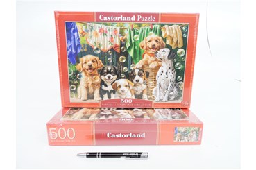 *CAS. PUZZLE 500 el. Szczeniaki i pranie