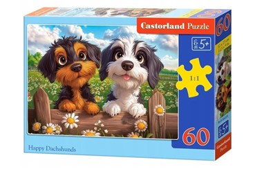 CAS. PUZZLE 60 el. szczęsliwe dwa psy
