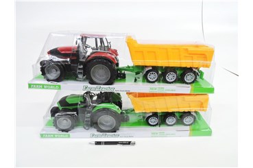 AST. FARMA TRAKTOR plast. z przyczepą pomar. klosz