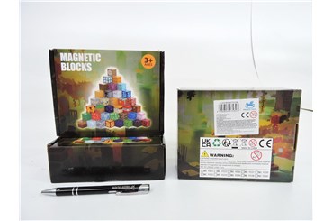 KLOCKI magnetyczne, 16,5x13x6 cm 58 el.