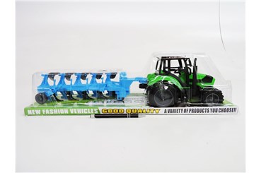 FARMA TRAKTOR z pługiem, 55x17x15 cm,        klosz