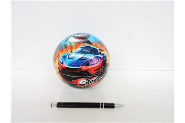 PIŁKA gumowa, 14 cm, REKIN I AUTO