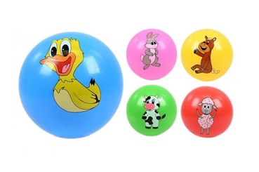 AST. PIŁKA gumowa, zwierzęta,  5 wz