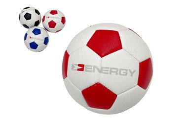 PIŁKA NOŻNA 3 kol. energy biała w łatki