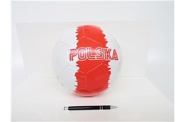 PIŁKA NOŻNA,  rozm 5,  biało czerwona, POLSKA