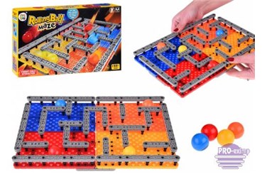 KLOCKOWY labirynt tor kulkowy, 35x21x6 cm,   kart.