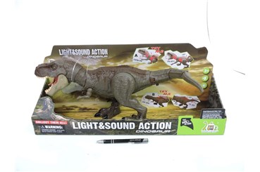 DINOZAUR T-rex ruchoma głowa, św/dźw, 53x24x12 cm
