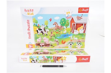 PUZZLE TREFL 24 el. MAXI, Bobaski i zwierzęta