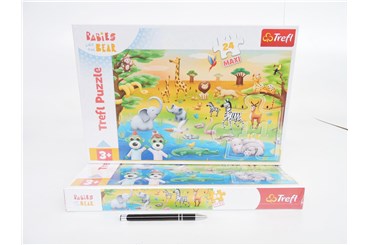 PUZZLE TREFL 24 el. MAXI Safari - Bobaski