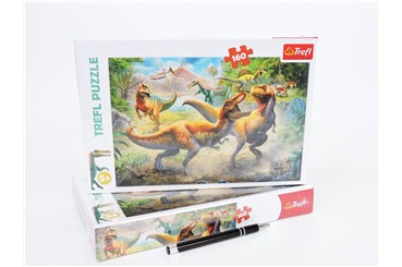 PUZZLE TREFL, 160 el. Walczące Tyranozaury,   12/