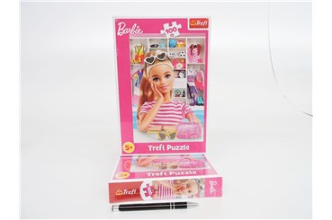 PUZZLE TREFL  100 el. Poznaj  Barbie