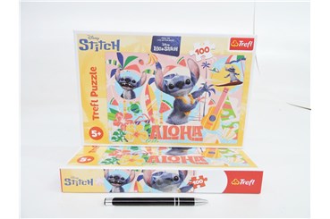 PUZZLE TREFL 100 el. Stitch i przyjaciele w akcji