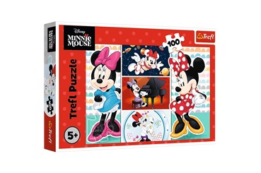 PUZZLE TREFL 100 el. Zabawna Minnie