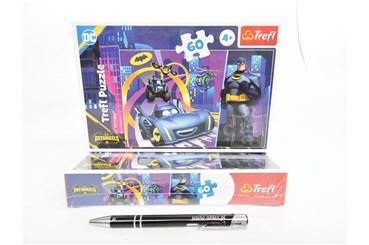 PUZZLE TREFL 60 el., Batman i jego pojazdy