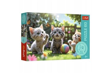 PUZZLE TREFL 60 el. Trzy kociaki