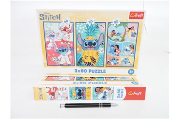PUZZLE TREFL 3x80 el. Świat Stitcha