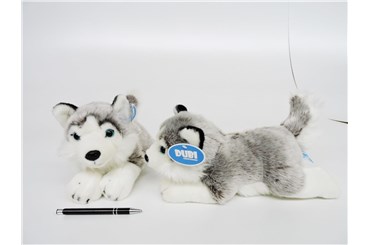 *PLUSZ pies, 34 cm, Husky, leżący