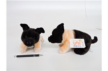 *PLUSZ świnka, 22 cm, czarno-różowa UNITOYS