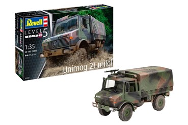 *REVELL pojazd 1:35, UNIMOG 2T, 190 el.