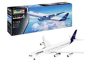 *REVELL samolot 1:144 A340-300 LUFTHANSA NEW LIV