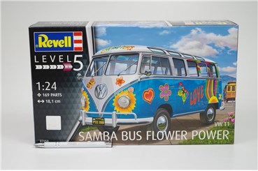 *REVELL samochód 1:24 VW T1 SAMBA BUS FLOWER POW