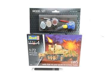 *REVELL pojazd 1:72 sWS FLAK 43&SD AH58 AMMO, zest