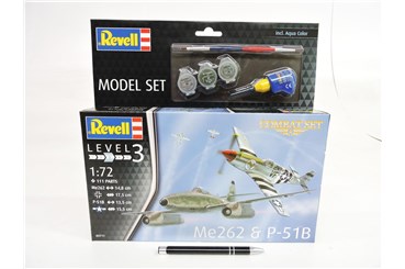 *REVELL samolot, Me262 & P-51B, zest.