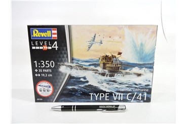 REVELL 1:1350 German Submarine, zest. startowy