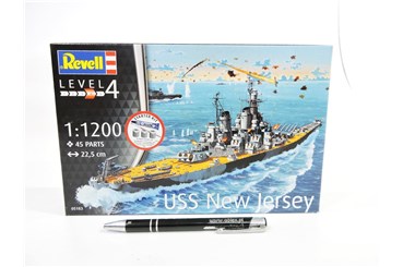 REVELL 1:1200 USS New Jersey, zest. startowy