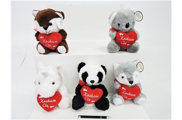 AST. PLUSZ zwierzęta, z sercem, 5 wz.