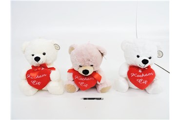 AST. PLUSZ MIŚ 35 cm, "KOCHAM CIĘ", 3 kol.