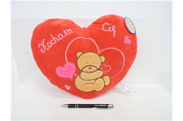 *PLUSZ SERCE 25x30 cm, "KOCHAM CIĘ", miś