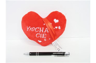 PLUSZ serce, 15 cm "KOCHAM CIĘ", czerwone