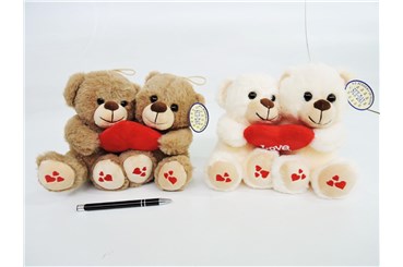 AST. PLUSZ mis, 20 cm, PARA z sercem, 2 kol.