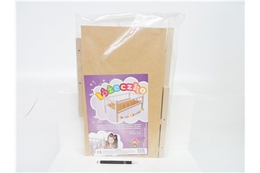 *ŁÓŻECZKO DLA LALEK, 50x30x28 cm, drew., skład.