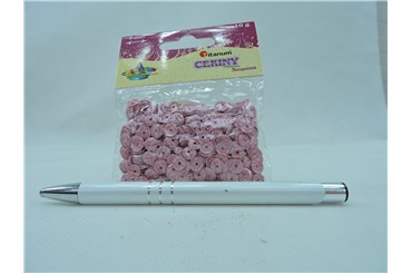 DEKOR. CEKINY 10G 7MM BIAŁO-CZERWONE