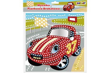 MOZAIKA BROKATOWA, WZÓR: AUTO, 1K FUN&JOY