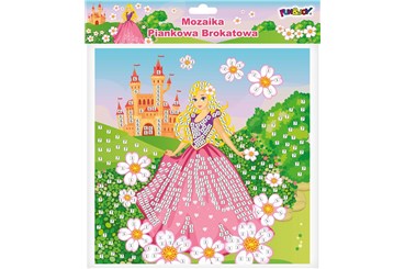 MOZAIKA BROKATOWA, WZÓR: DZIEWCZYNKA, 1K FUN&JOY